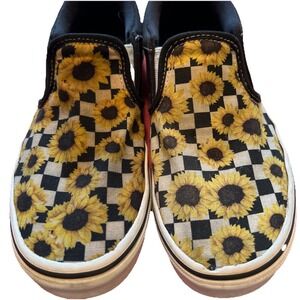 VANS Sunflower‎ floral Slip Ons 5. Skateboard Comfort summer